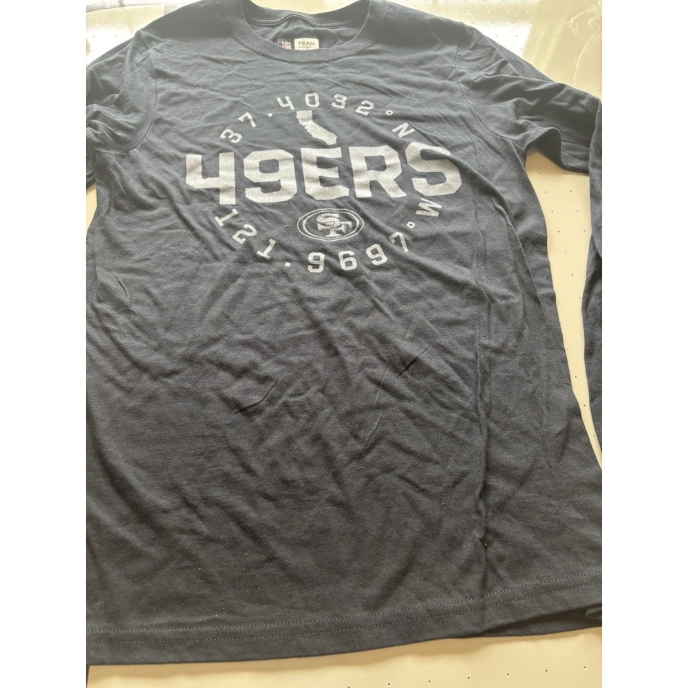 Team Apparel San Francisco 49ers Long Sleeve  Shirt Size S Black NFL Football